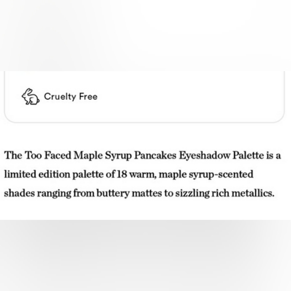 TOO FACED LIMITED EDITION MAPLE SYRUP PANCAKES EYESHADOW PALETTE. - Picture 9 of 12